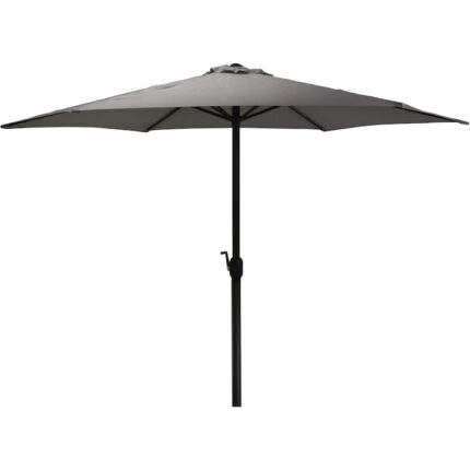 Umbrela de soare Probeach, diametru 300 cm, din poliester, cu husa PVC, actionare manuala, gri-antracit