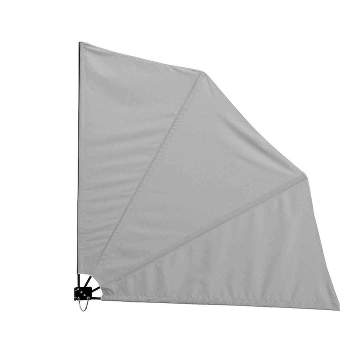 Umbrire pentru balcon in forma de evantai Timeless Tools, 140 x 140 cm, Gri