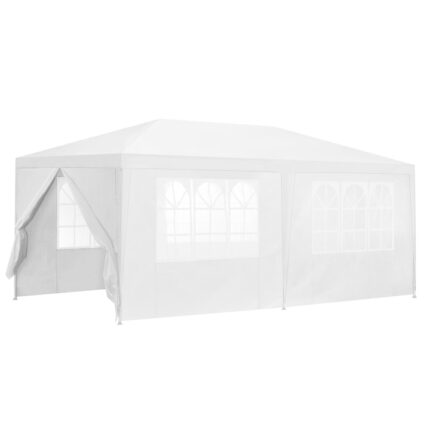 Pavilion gradina AAGP-9603, casa.pro, 600 x 300 x 255 cm, metal/polietilena, alb