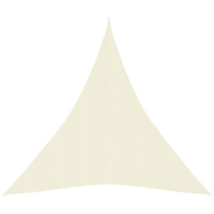 Copertina panza de parasolar in forma de triunghi vidaXL, Tesatura, 500 x 700 x 700 cm, Crem