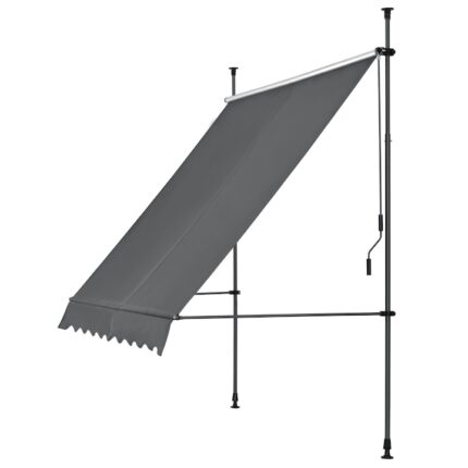 Copertina Retractabila Gri Antracit pentru Terasa, Dimensiuni 150x120x200-300 cm, Inaltime Reglabila