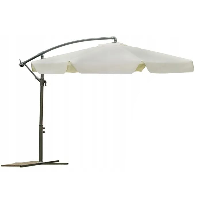 Umbrela pentru terasa si gradina, 350 cm, 8 segmente, inaltime si inclinare reglabila, bej