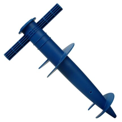 Suport Umbrela de Soare Vidrix, Plastic, Manere, Tip Tarus, Albastru, 35 cm