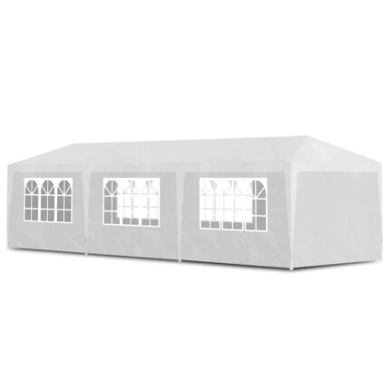 Cort de petrecere vidaXL, alb, 3 x 9 m, 18.5 kg