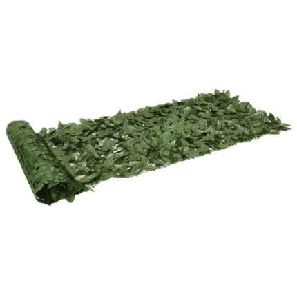 Paravan intimitate de balcon din frunze vidaXL, verde inchis, 600x75 cm, 2.2 kg