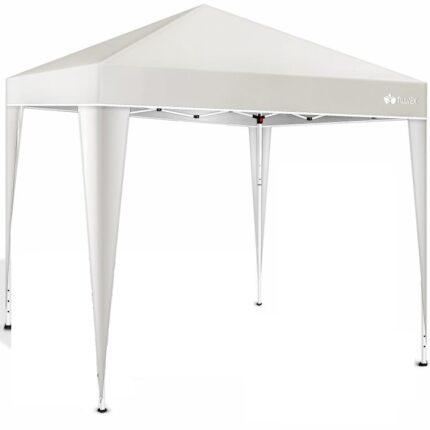 Pavilion impermeabil, cu protectie UV pentru gradina/terasa/curte, Tillvex, poliester, 3x3x2,5, bej
