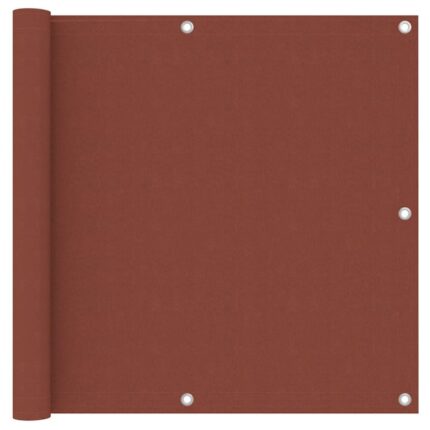 Paravan de balcon vidaXL, teracota, 90x500 cm, tesatura Oxford, 1.01 kg