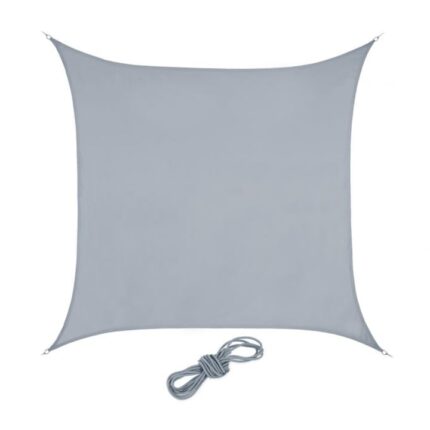 Copertina tip parasolar Relaxdays, cu protectie UV, gri deschis, 2x2 m, 10037833