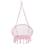 Hamac suspendat pentru interior/exterior, LEAXOR ®, dimensiuni 60x80, capacitate 150 kg, Roz