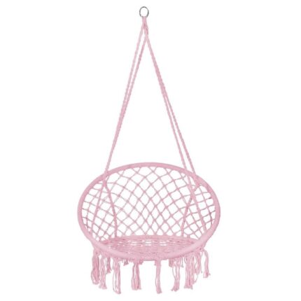 Hamac suspendat pentru interior/exterior, LEAXOR ®, dimensiuni 60x80, capacitate 150 kg, Roz