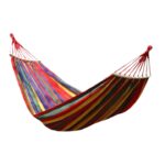 Hamac Dublu, De Gardina, 270x150 cm, Cu Bara Din Lemn, Multicolor