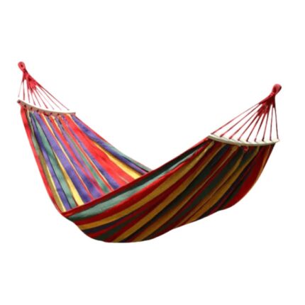 Hamac Dublu, De Gardina, 270x150 cm, Cu Bara Din Lemn, Multicolor