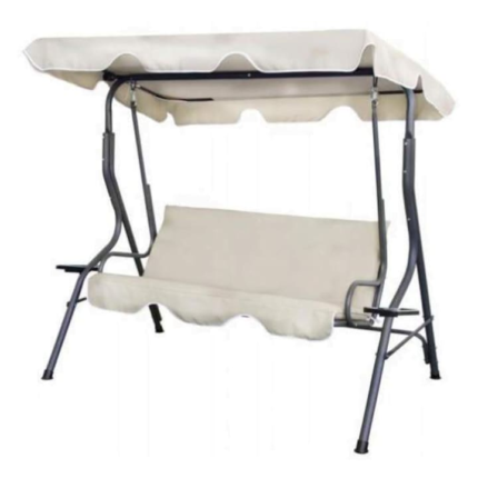 Balansoar gradina bej, 3 persoane, structura metal, 170 x 110 x 153 cm