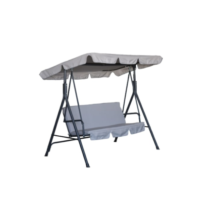 Balansoar de gradina PRESTIGE, 170 x 112 x 153 cm, pentru 3 persoane, impermeabil, protectie UV, reglabil, otel/textil, Gri