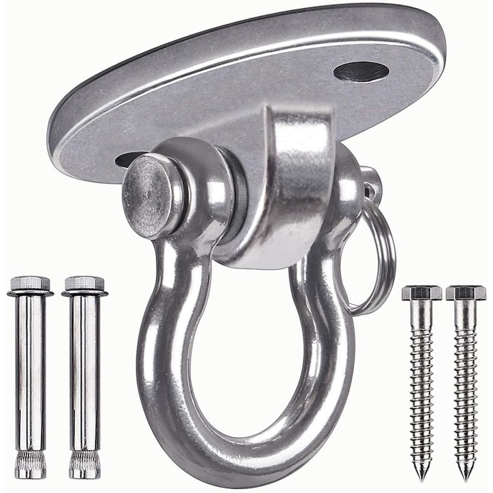 Carlig de tavan pentru leagan, Mmgoqqt, Inox, Argintiu