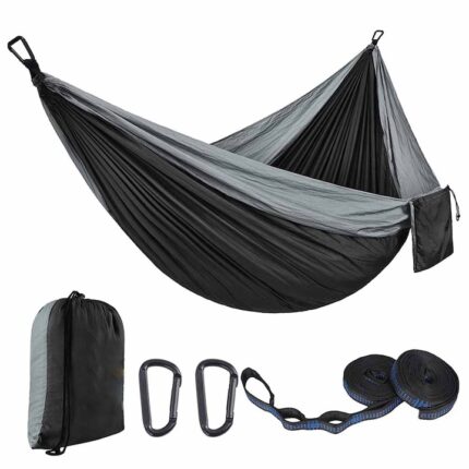 Hamac portabil, JeiibrZui, Gri/Negru