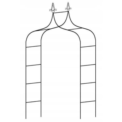Pergola gradina, PROCART, arcada metalica decorativa stil gothic, 150x37x240 cm