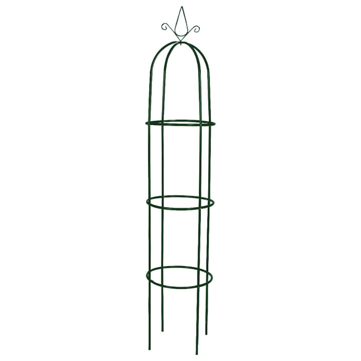 Set de 2 arcade de gradina, vidaXL, Fier, Verde, 38 x 190 cm
