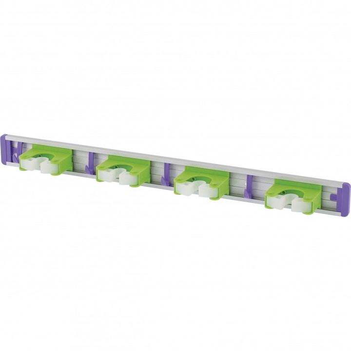 Suport perete, pentru unelte gradina, din plastic, 4 carlige, Palisad