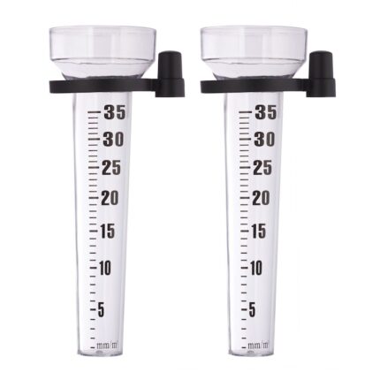 Set 2 pluviometre pentru gradina, 35mm/m2, plastic, Relaxdays