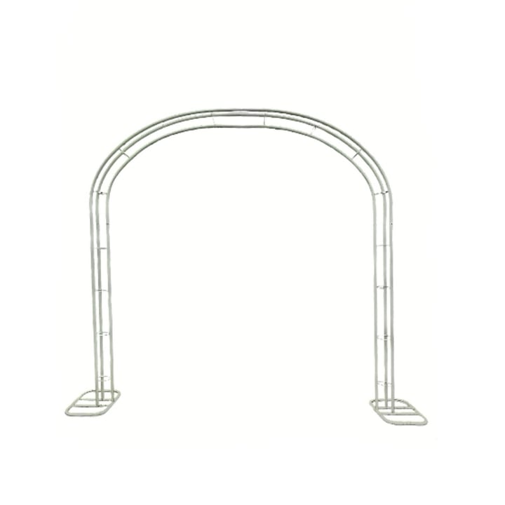 Arcada decorativa ovala, 3 tije, metal alb mat, 250 x 250 cm
