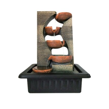 Fantana decorativa gradina, 31x23x40 cm, polirasina, model 5 scoici