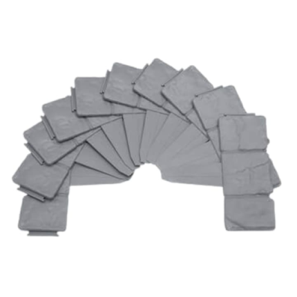Set de borduri pentru gradina FloralGrace, Dimensiuni 25 × 23 cm, Material ABS, 30 bucati