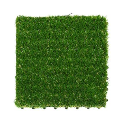 Iarba decorativa, Plastic, Sistem Click, rezistenta la UV, 30x30x2 cm, Verde