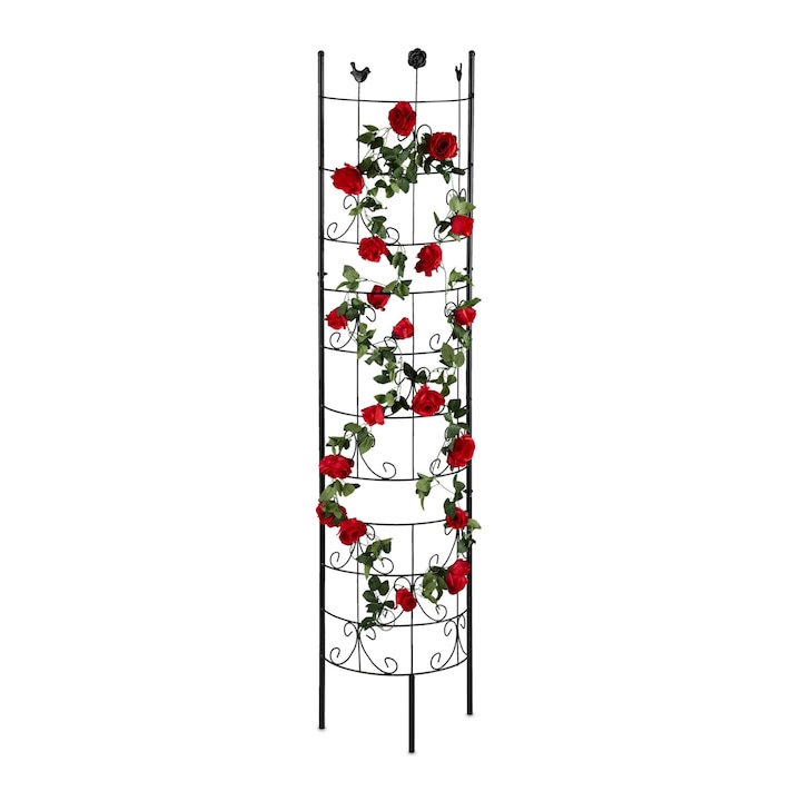 Arcada de gradina, de epoca, pentru flori cataratoare 180 x 42 x 19,5 cm, negru