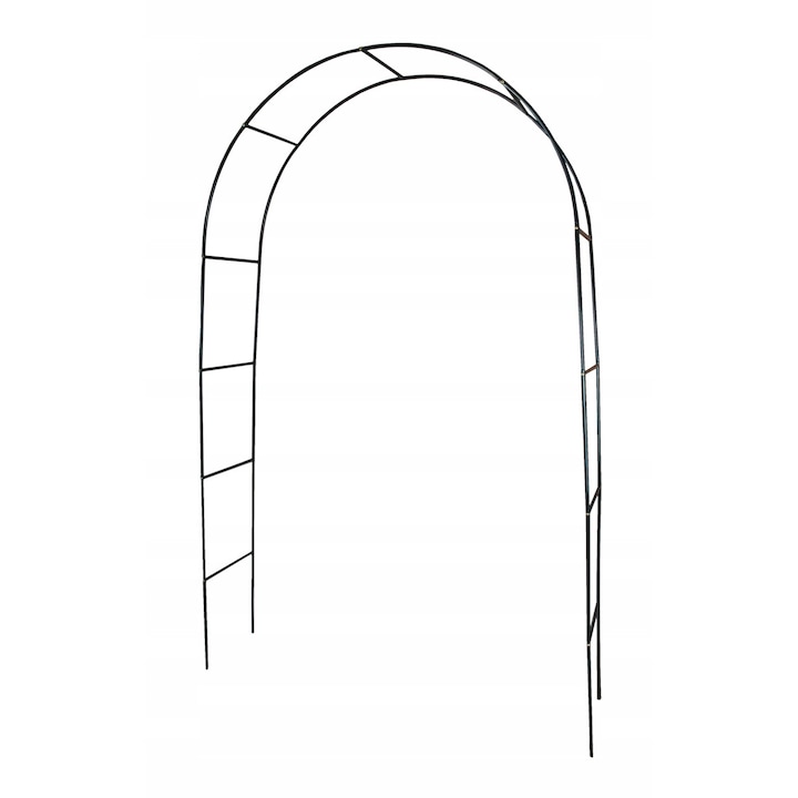 Arcada metalica de gradina, Zola®, pentru flori cataratoare, 240x140cm, neagra
