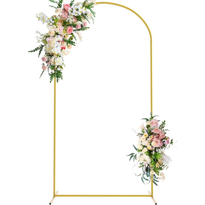 Arcada metalica 2, 2 m, suport pentru baloane, fundal foto, nunta, ceremonii, botez, aniversari