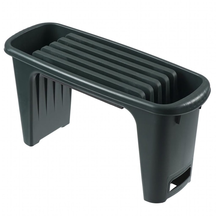 Taburet de gradinarit 2-in-1, verde, 65,5 x 25 x 34 cm 409326