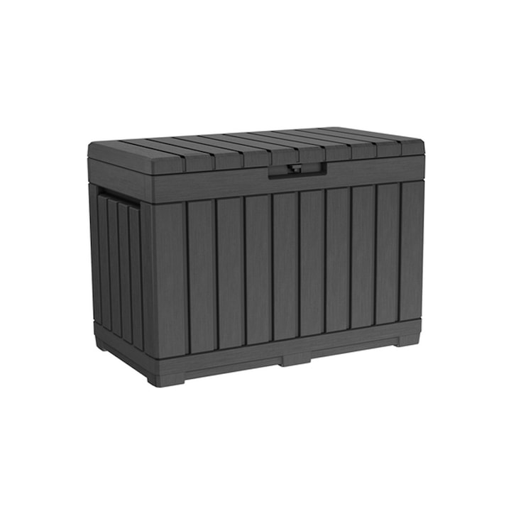 Recipient de gradina din plastic, Keter, Kentwood 190L antracit
