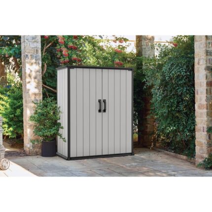 Dulap multifunctional KETER Premier High Store deco, 140x73,6x170,4 cm, culoare gri