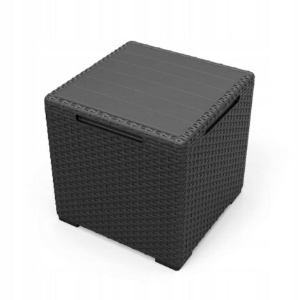 Masa de gradina cu functie de depozitare Vigo Storage Box 37x37x37cm, Grafit
