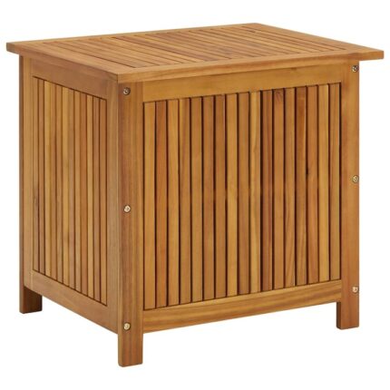 Lada depozitare de gradina, vidaXL, Lemn masiv de acacia, 60 x 50 x 58 cm, Maro miere