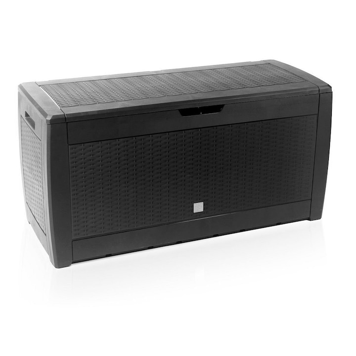 Cutie de gradina, Prosperplast, Plastic, 119x48x60cm, 310L, Gri inchis
