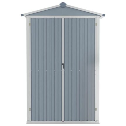 Sopron de gradina vidaXL, Otel, 107,5 x 46 x 183 cm, Gri, 46302