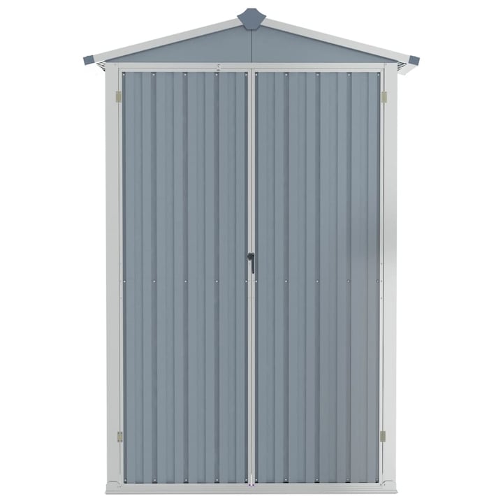 Sopron de gradina vidaXL, Otel, 107,5 x 46 x 183 cm, Gri, 46302