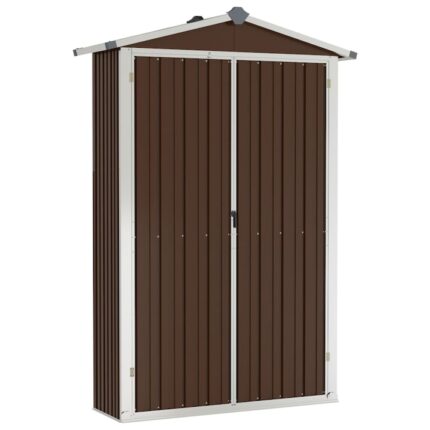 Sopron de gradina vidaXL, Otel, 107,5 x 46 x 183 cm, Maro, 46304