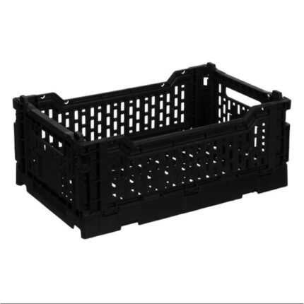 Lada depozitare din Plastic Pliabila Neagra 4L dimensiune 27x17x10.5cm