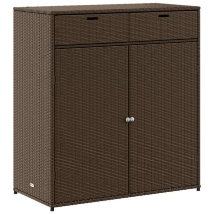 Dulap de gradina, Zakito Europe, Ratan, 105x55x113cm, Maro