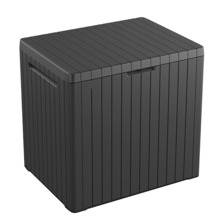 Lada depozitare cu capac City, Keter, Plastic, 113 l, Gri