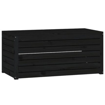 Cutie de gradina Zakito Europe, lemn masiv de pin, 101x50,5x46,5 cm, neagra