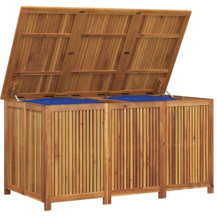 Lada depozitare pentru gradina Zakito Europe, lemn de acacia, impermeabila, 150x80x75cm, natural