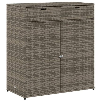 Dulap de gradina, Zakito Europe, ratan sintetic, gri, 105x55x113 cm