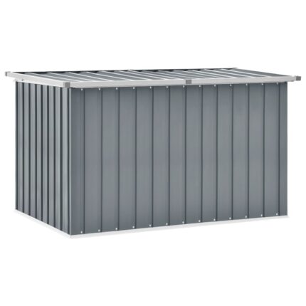 Lada depozitare pentru gradina, vidaXL, Otel galvanizat/Plastic, 149 x 99 x 93 cm, Gri