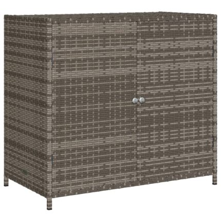 Dulap de gradina Zakito Europe, rattan PE, gri, 83x45x76cm