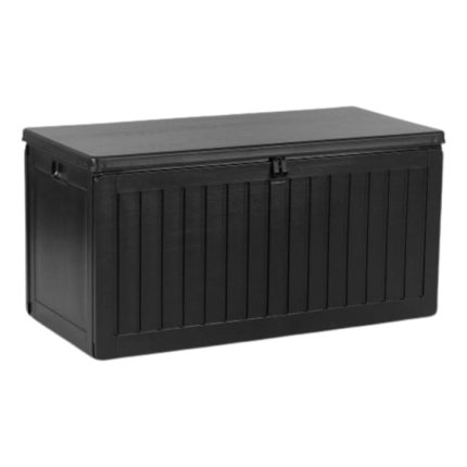 Cutie gradina DacEnergy©, din plastic, maner de transport, cu capac, 270 l, 109 x 51, 5 x 55 cm, negru mat