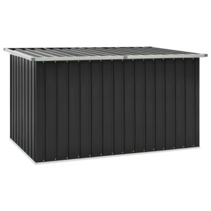 Lada depozitare pentru gradina, vidaXL, Otel galvanizat/Plastic, 171 x 99 x 93 cm, Gri antracit